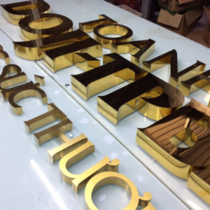 Chữ inox gương trắng